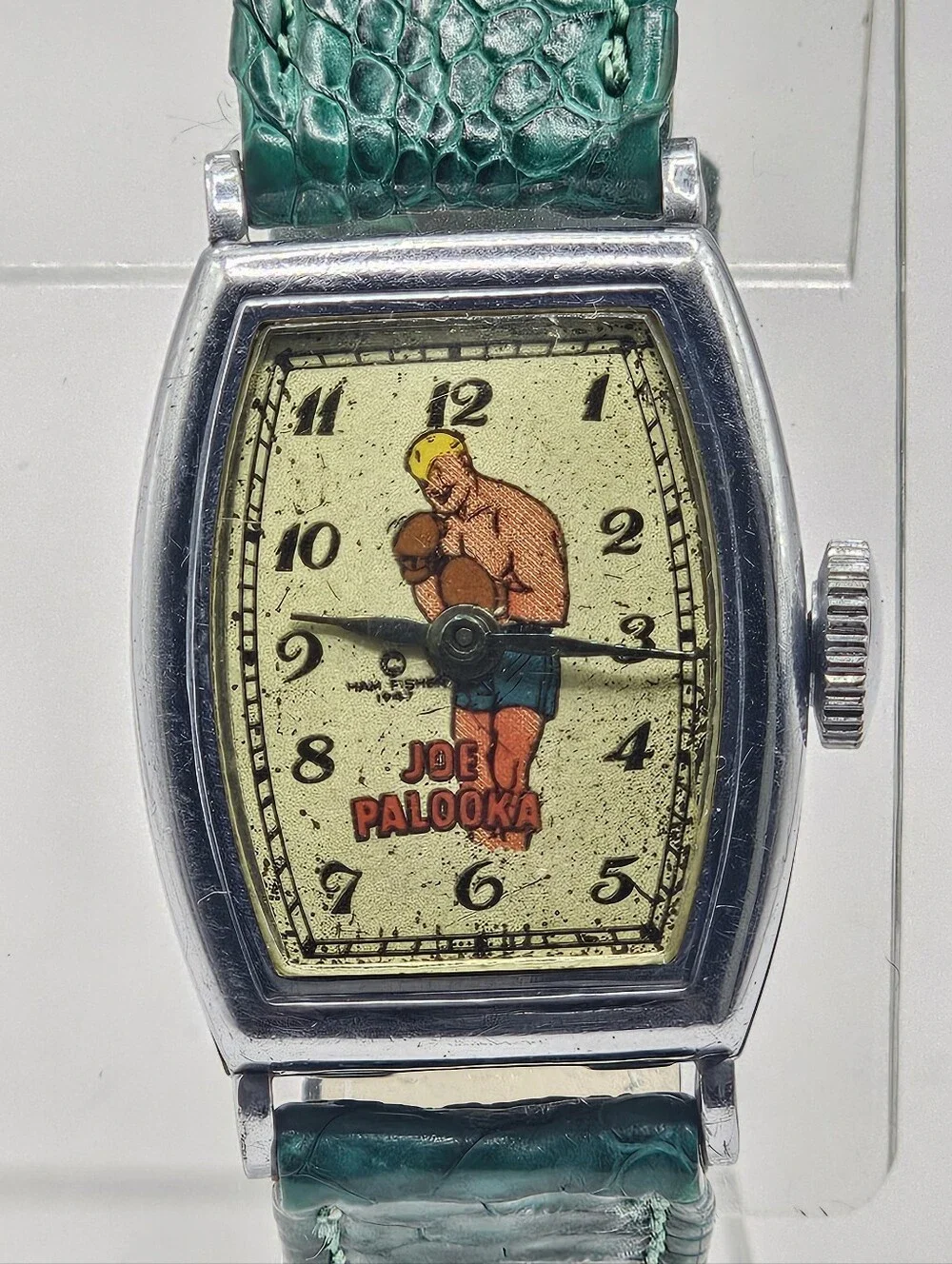 1947 New Haven Joe Palooka Maually Wound Wristwatch Running